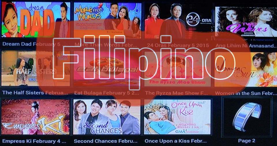 WatchItFree.TV example of TAGALOG and FILIPINO TV Content