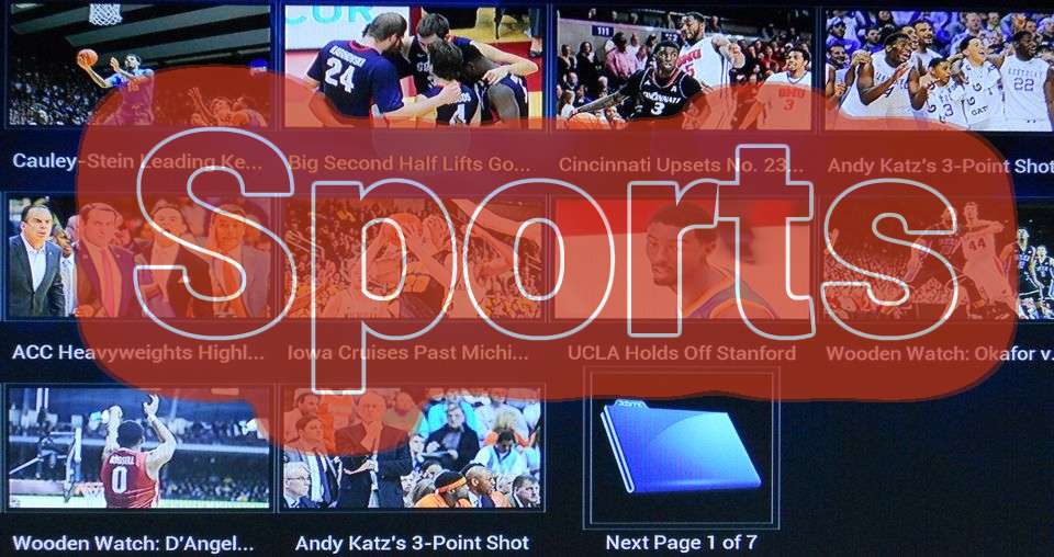 WatchItFree.TV example of SPORTS EVENTS