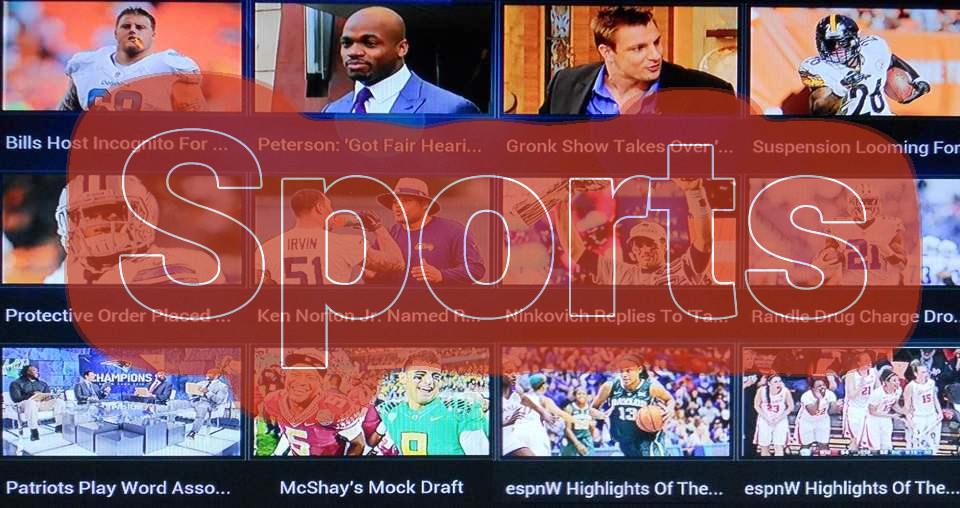 WatchItFree.TV example of SPORTS NEWS content